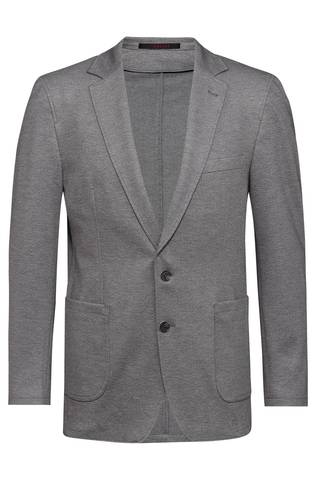 [GRF-1139-2155-016] Greiff Heren Jersey colbert RF Casual lichtgrijs melange