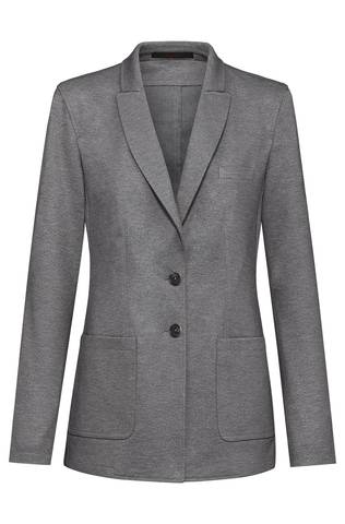 [GRF-1449-2155-016] Greiff Dames jersey lange blazer RF Casual lichtgrijs melange